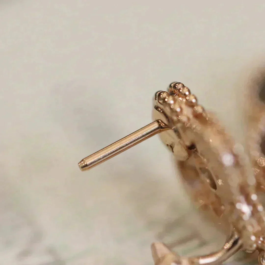 ¡®Glow Jewelry¡¯CLOVER MEDIUM 1 MOTIFS FUll DIAMOND EARRINGS