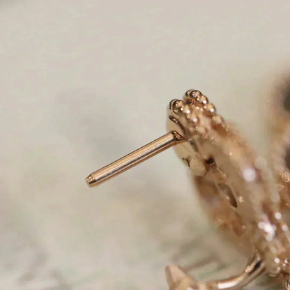 ¡®Glow Jewelry¡¯CLOVER MEDIUM 1 MOTIFS FUll DIAMOND EARRINGS