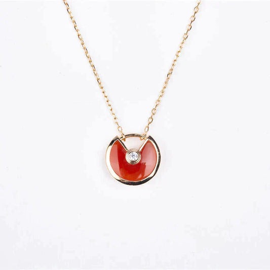¡®Glow Jewelry¡¯AMULETTE GOLD CARNELIAN ONYX NECKLACE