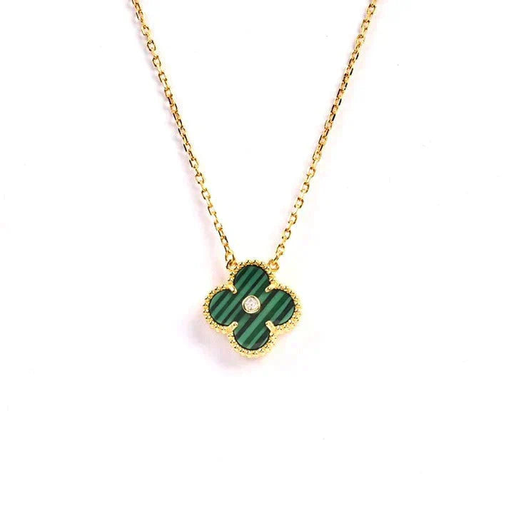 ¡®Glow Jewelry¡¯CLOVER 15MM DIAMOND TURQUOISE NECKLACE