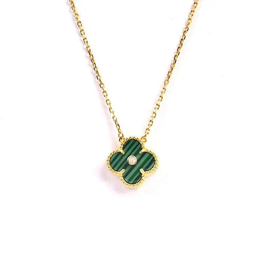¡®Glow Jewelry¡¯CLOVER 15MM DIAMOND TURQUOISE NECKLACE
