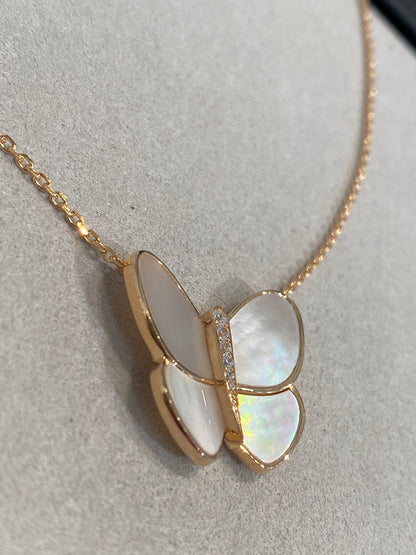 ¡®Glow Jewelry¡¯BUTTERFLY GOLD MOP DIAMOND NECKLACE