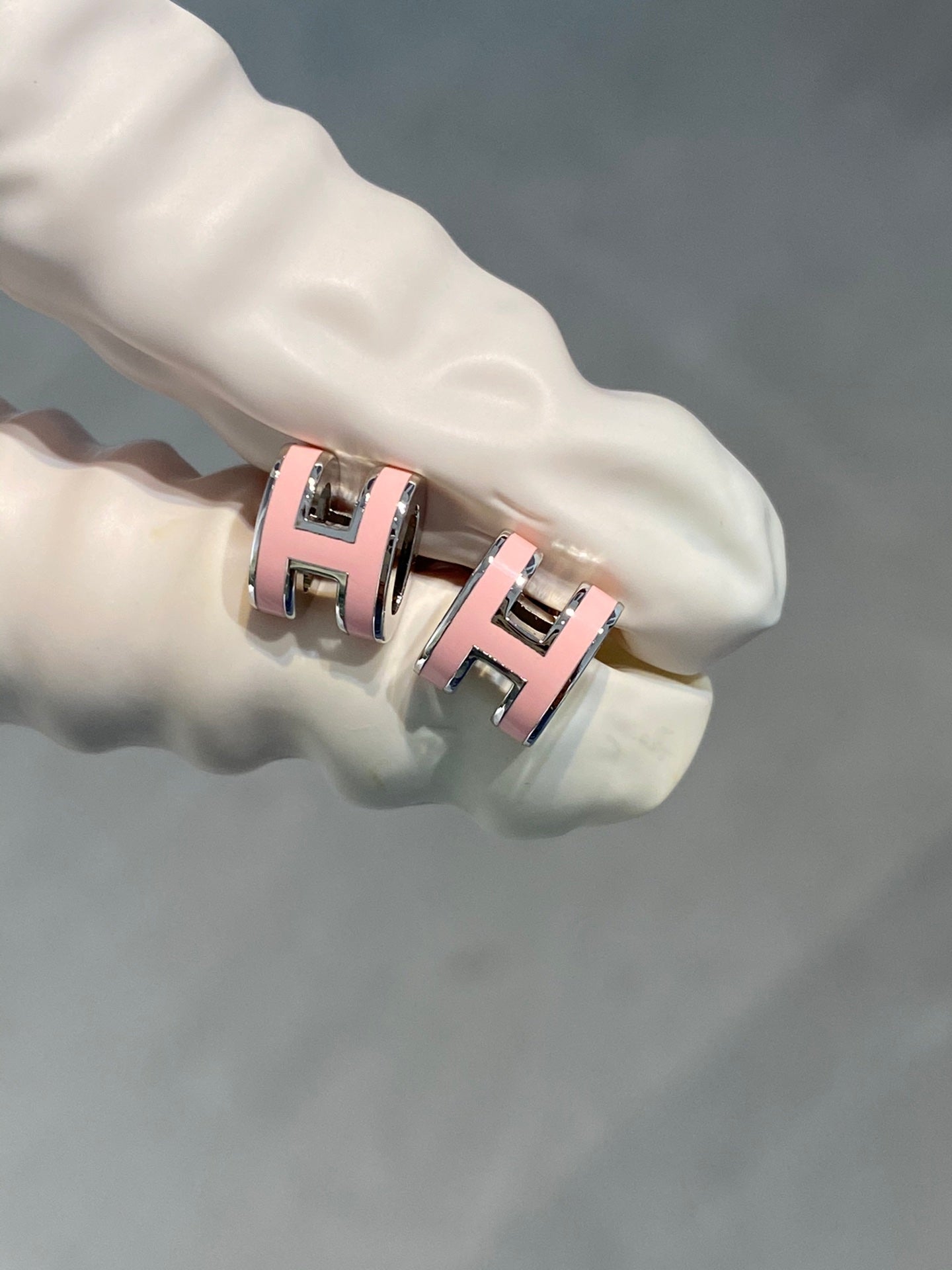 ¡®Glow Jewelry¡¯MINI POP H SILVER EARRINGS PINK