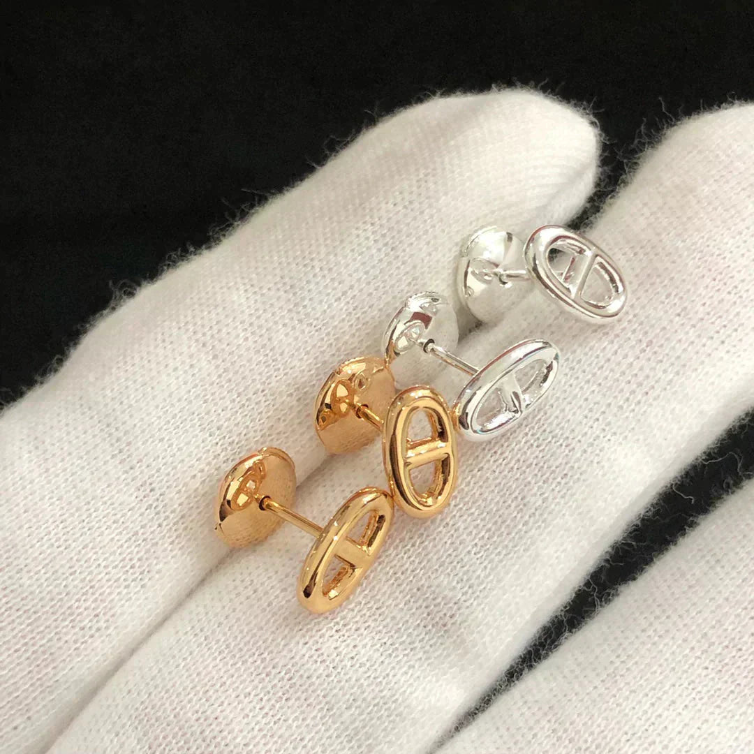 ¡®Glow Jewelry¡¯CHAINE SMALL EARRINGS GOLD AND SILVER