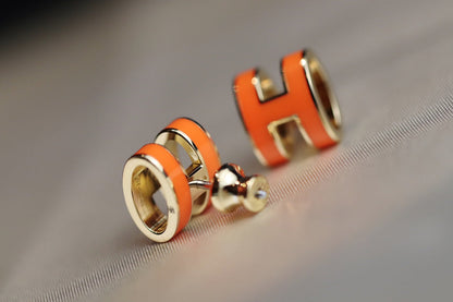 [Glow Jewelry]MINI POP H EARRINGS ORANGE