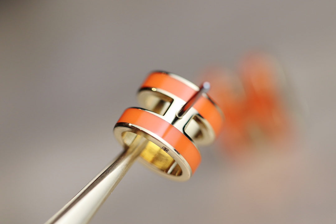 [Glow Jewelry]MINI POP H EARRINGS ORANGE