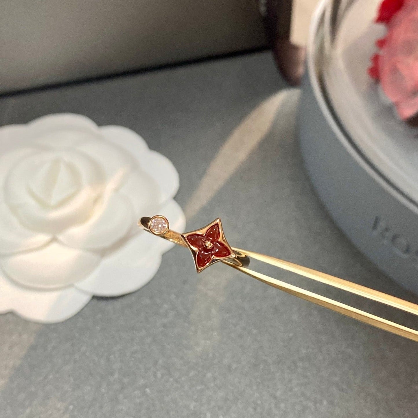 [Glow Jewelry]STAR 1 DIAMOND OPEN RING