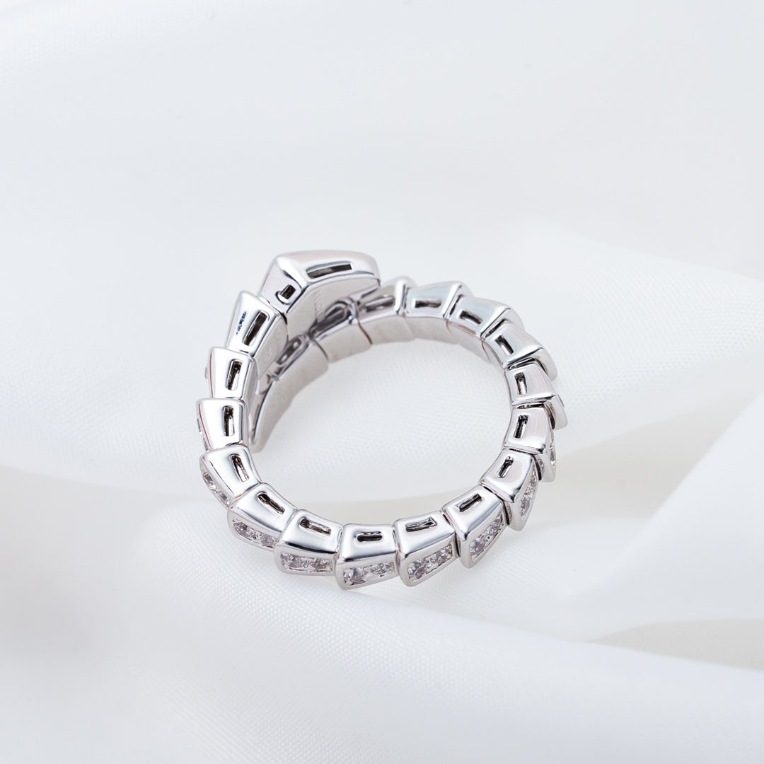 [Glow Jewelry]SERPENTI RING SILVER DIAMOND PAVED 4MM
