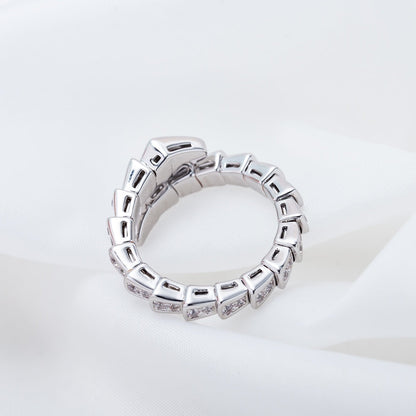 [Glow Jewelry]SERPENTI RING SILVER DIAMOND PAVED 4MM
