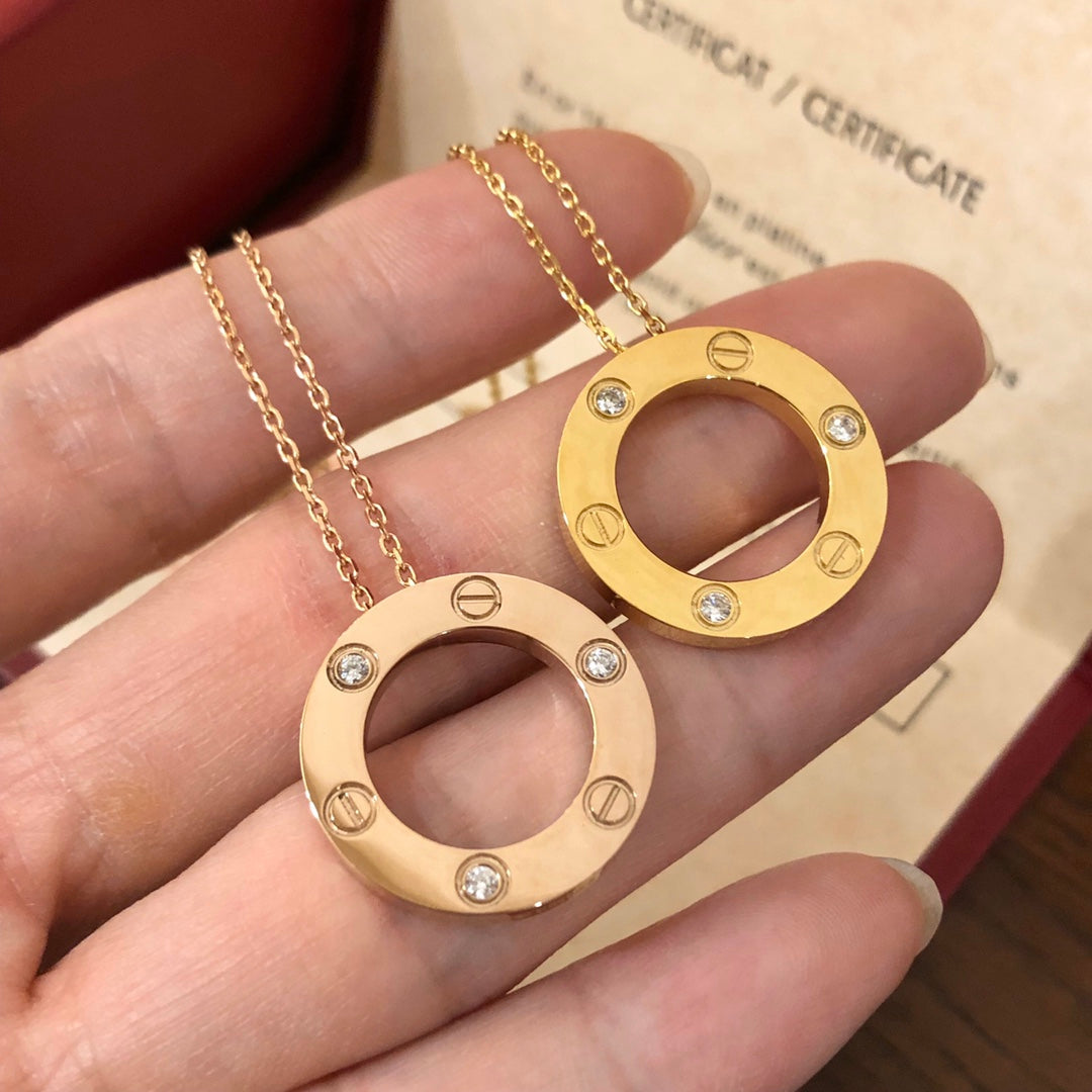 ¡®Glow Jewelry¡¯LOVE NECKLACE 16MM 3 DIAMONDS