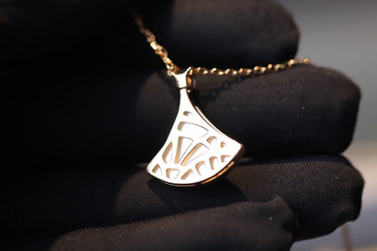 [Glow Jewelry]DREAM NECKLACE WHITE MOP PINK GOLD 1 DIAMOND
