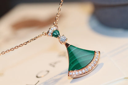 [Glow Jewelry]DREAM NECKLACE MALACHITE DIAMOND