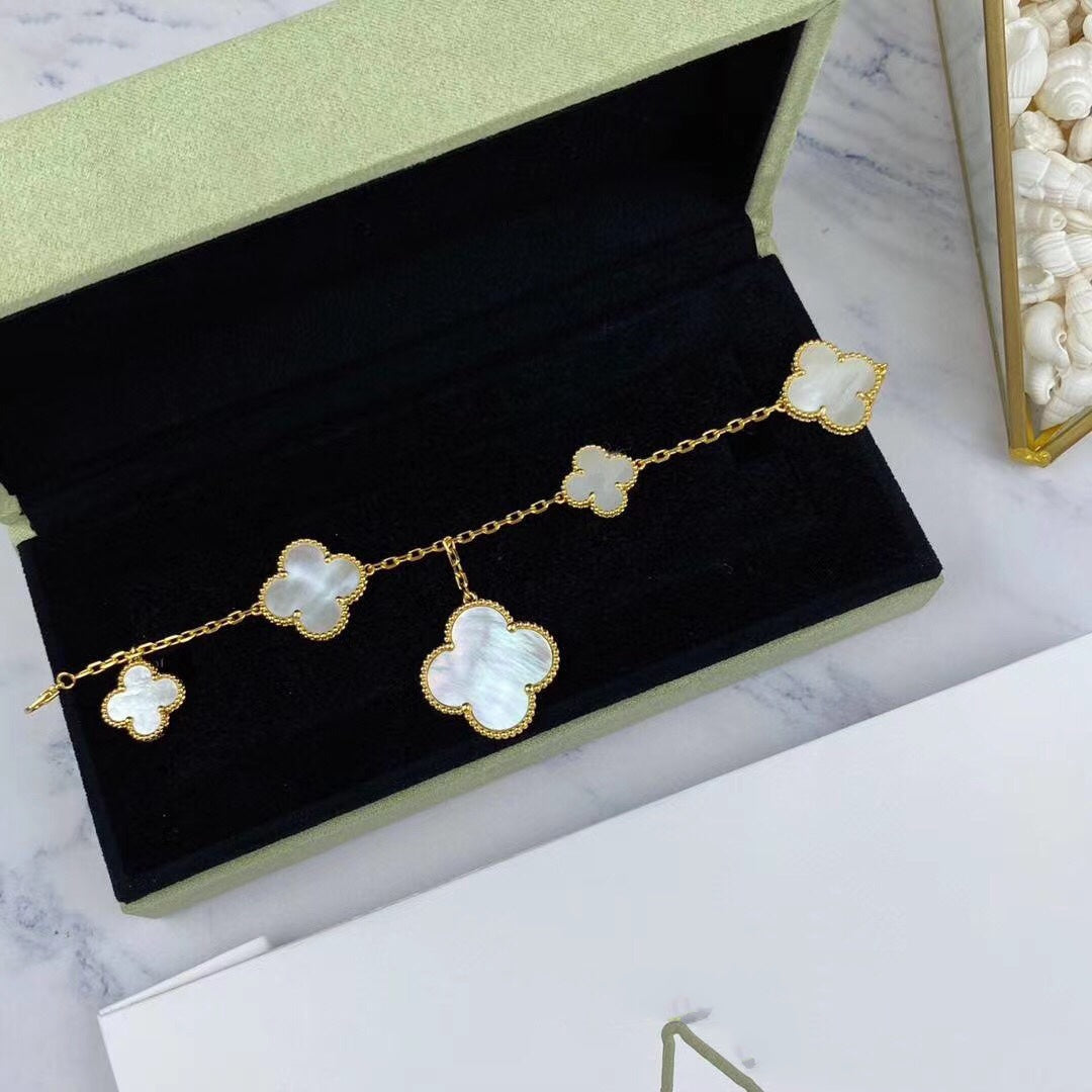 ¡®Glow Jewelry¡¯MAGIC CLOVER MOP GOLD BRACELET 5 MOTIFS
