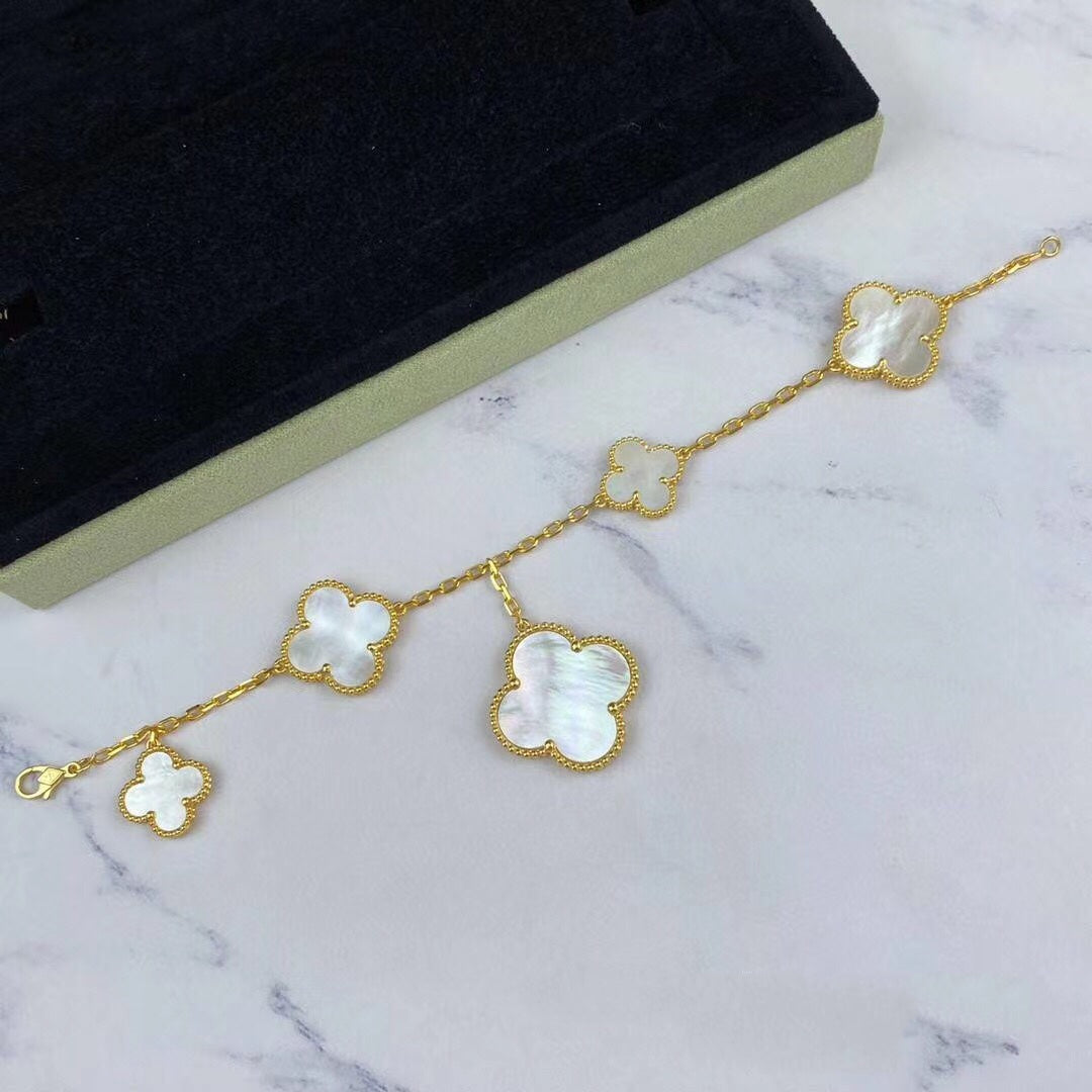¡®Glow Jewelry¡¯MAGIC CLOVER MOP GOLD BRACELET 5 MOTIFS