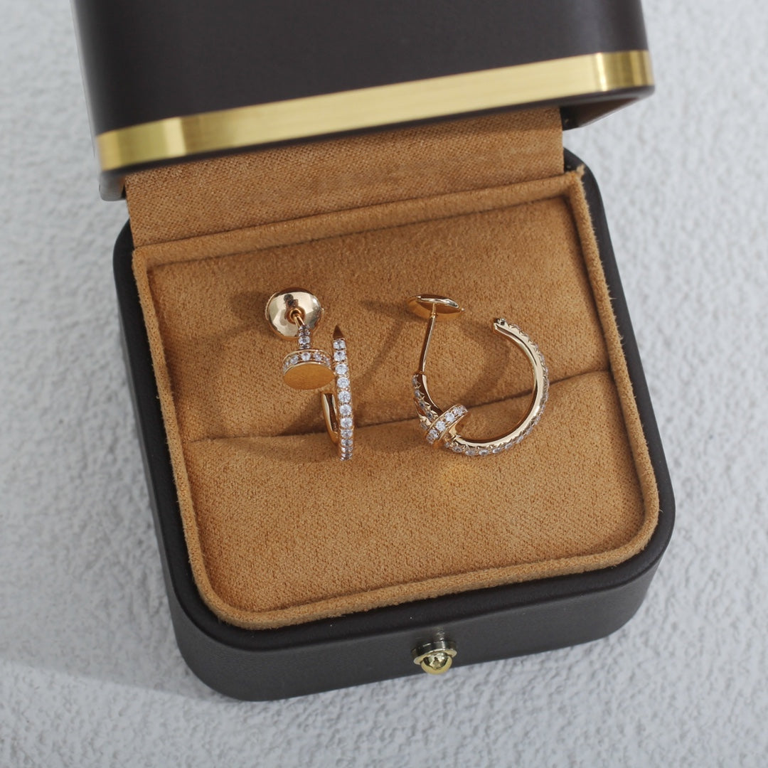 ¡®Glow Jewelry¡¯JUSTE EARRINGS 12.75MM PINK GOLD DIAMOND