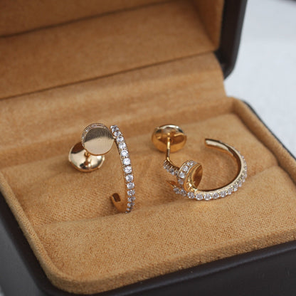 ¡®Glow Jewelry¡¯JUSTE EARRINGS 12.75MM PINK GOLD DIAMOND