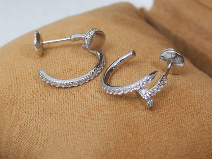 ¡®Glow Jewelry¡¯JUSTE EARRINGS 12.75MM SILVER DIAMOND