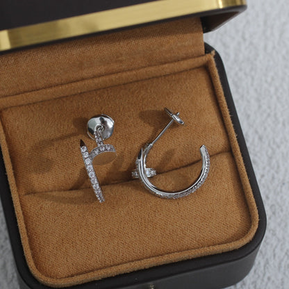 ¡®Glow Jewelry¡¯JUSTE EARRINGS 12.75MM SILVER DIAMOND