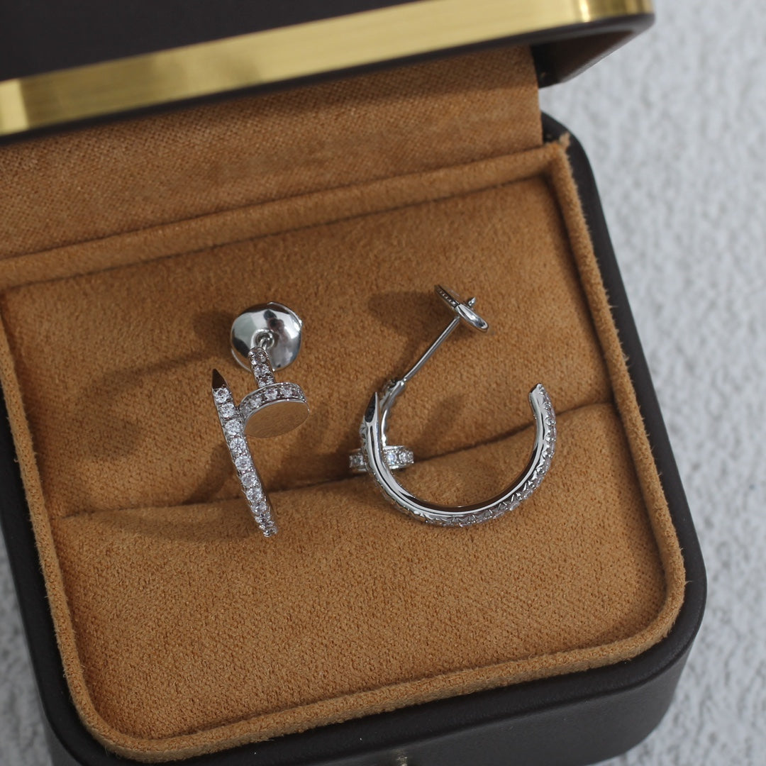 [Glow Jewelry]JUSTE EARRINGS 12.75MM SILVER DIAMOND