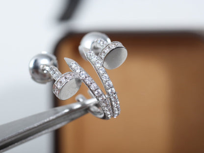 ¡®Glow Jewelry¡¯JUSTE EARRINGS 12.75MM SILVER DIAMOND