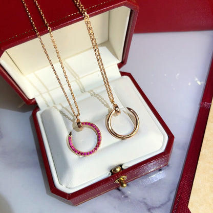 ¡®Glow Jewelry¡¯JUSTE NECKLACE GOLD RED DIAMONDS
