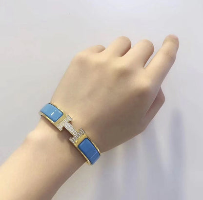 ¡®Glow Jewelry¡¯H CLOUD BLUE BRACELET GOLD DIAMOND