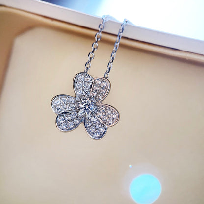 ¡®Glow Jewelry¡¯CLOVER DIAMOND NECKLACE SILVER
