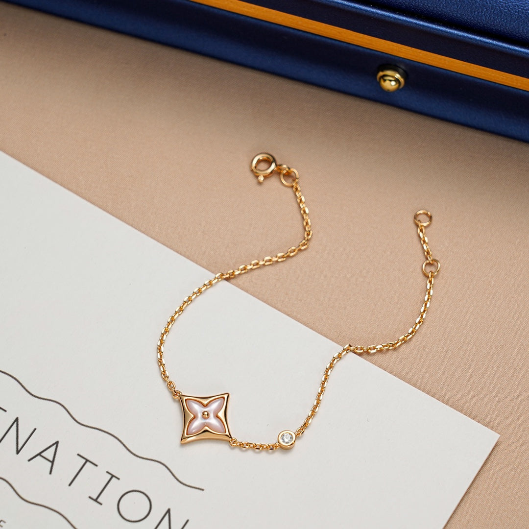 ¡®Glow Jewelry¡¯STAR 1 DIAMOND PINK GOLD BRACELET