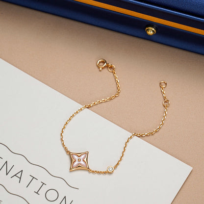 ¡®Glow Jewelry¡¯STAR 1 DIAMOND PINK GOLD BRACELET