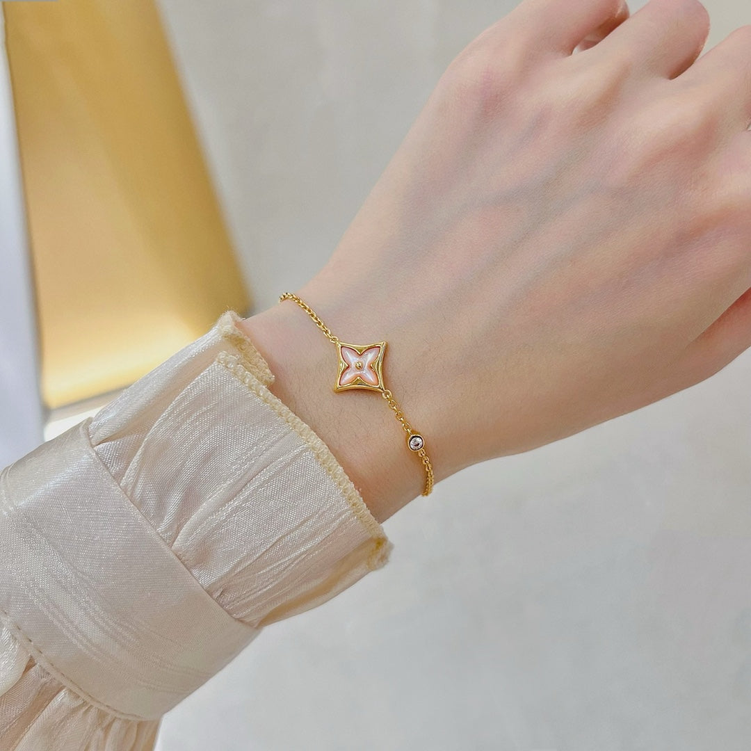 ¡®Glow Jewelry¡¯STAR 1 DIAMOND PINK GOLD BRACELET