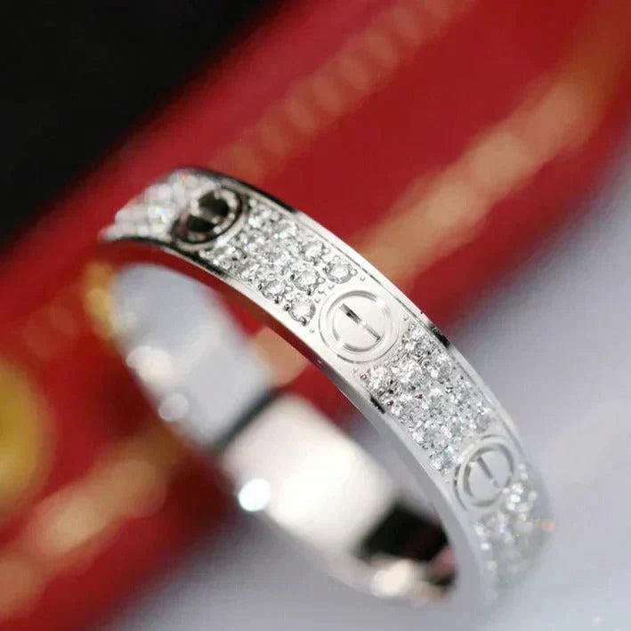 ¡®Glow Jewelry¡¯LOVE RING 3.6MM DIAMOND PAVED