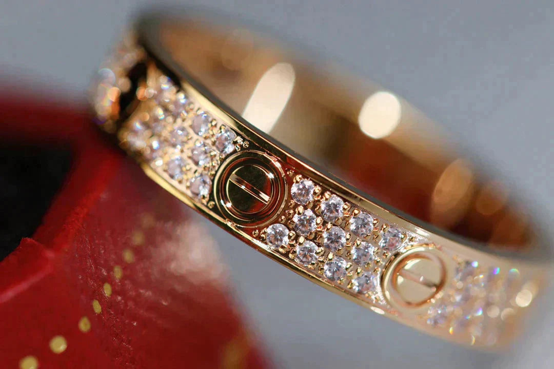 [Glow Jewelry]LOVE RING 3.6MM DIAMOND PAVED