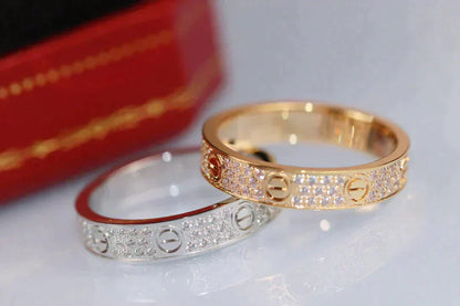 ¡®Glow Jewelry¡¯LOVE RING 3.6MM DIAMOND PAVED