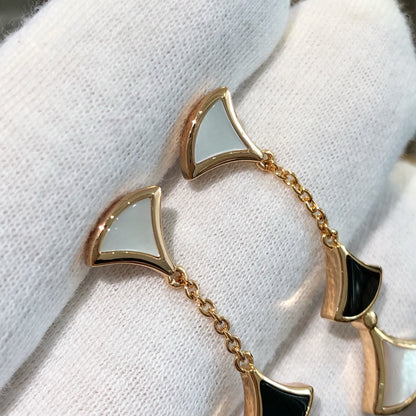 [Glow Jewelry]DREAM EARRINGS 3 MOTIFS ONYX MOP PINK GOLD