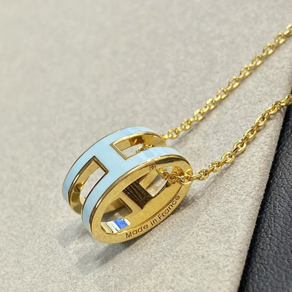 [Glow Jewelry]POP H LIGHT BLUE NECKLACE