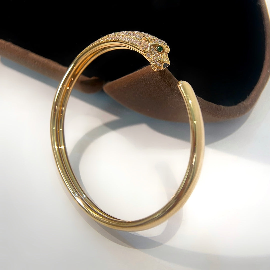 ¡®Glow Jewelry¡¯PANTHERE GOLD DIAMOND OPEN BRACELET