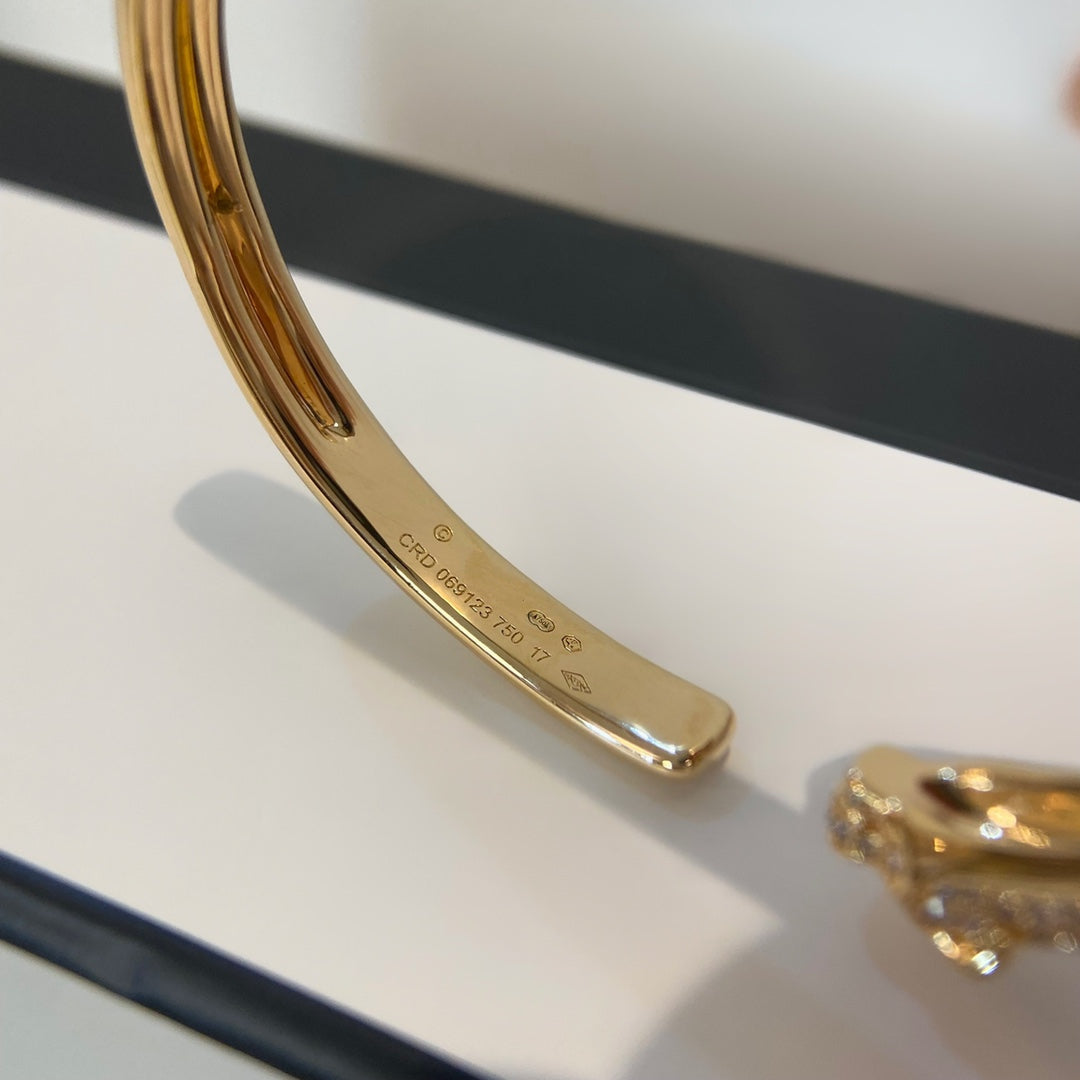 ¡®Glow Jewelry¡¯PANTHERE GOLD DIAMOND OPEN BRACELET