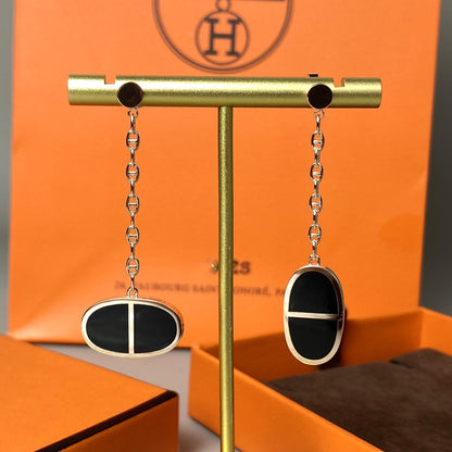 ¡®Glow Jewelry¡¯CHAINE VERSO BLACK CERAMIC EARRINGS
