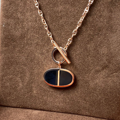 [Glow Jewelry]CHAINE VERSO BLACK CERAMIC NECKLACE