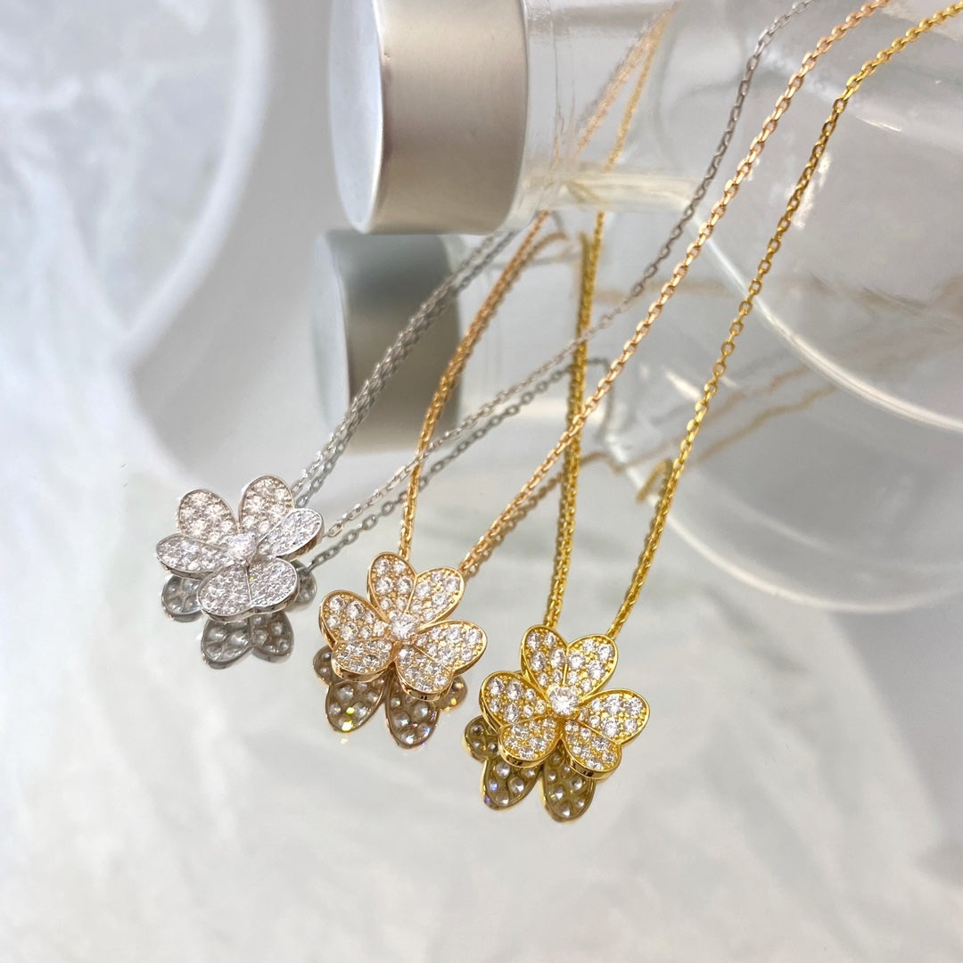 [Glow Jewelry]FLOWER DIAMOND NECKLACE