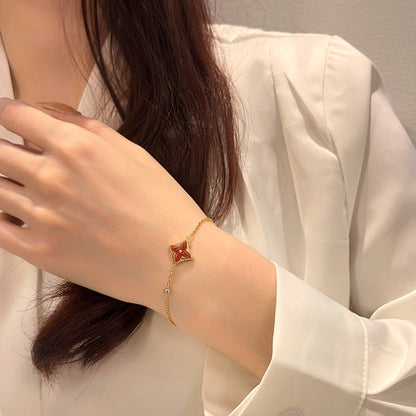 ¡®Glow Jewelry¡¯COLOR STAR CARNELIAN PINK GOLD DIAMOND BRACELET