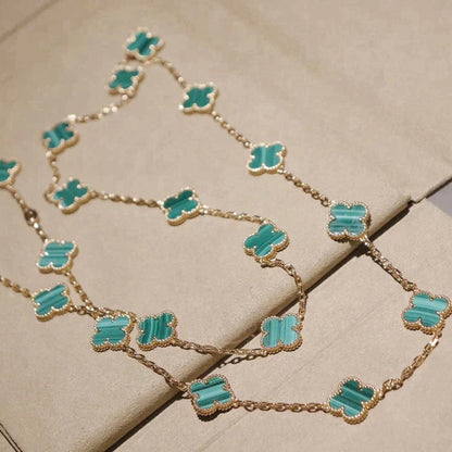 [Glow Jewelry]CLOVER 20 MOTIFS MALACHITE GOLD