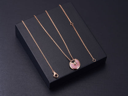 ¡®Glow Jewelry¡¯AMULETTE ROSE GOLD PINK MOP NECKLACE