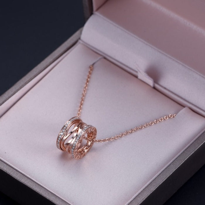 [Glow Jewelry]ZERO 1 PINK GOLD DIAMOND OPEN NECKLACE