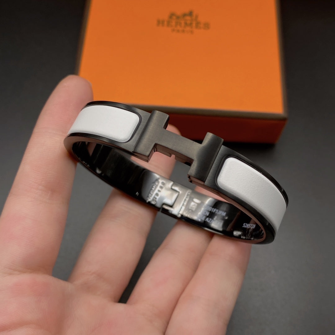 ¡®Glow Jewelry¡¯H BRACELET 12MM BLACK WHITE CERAMIC