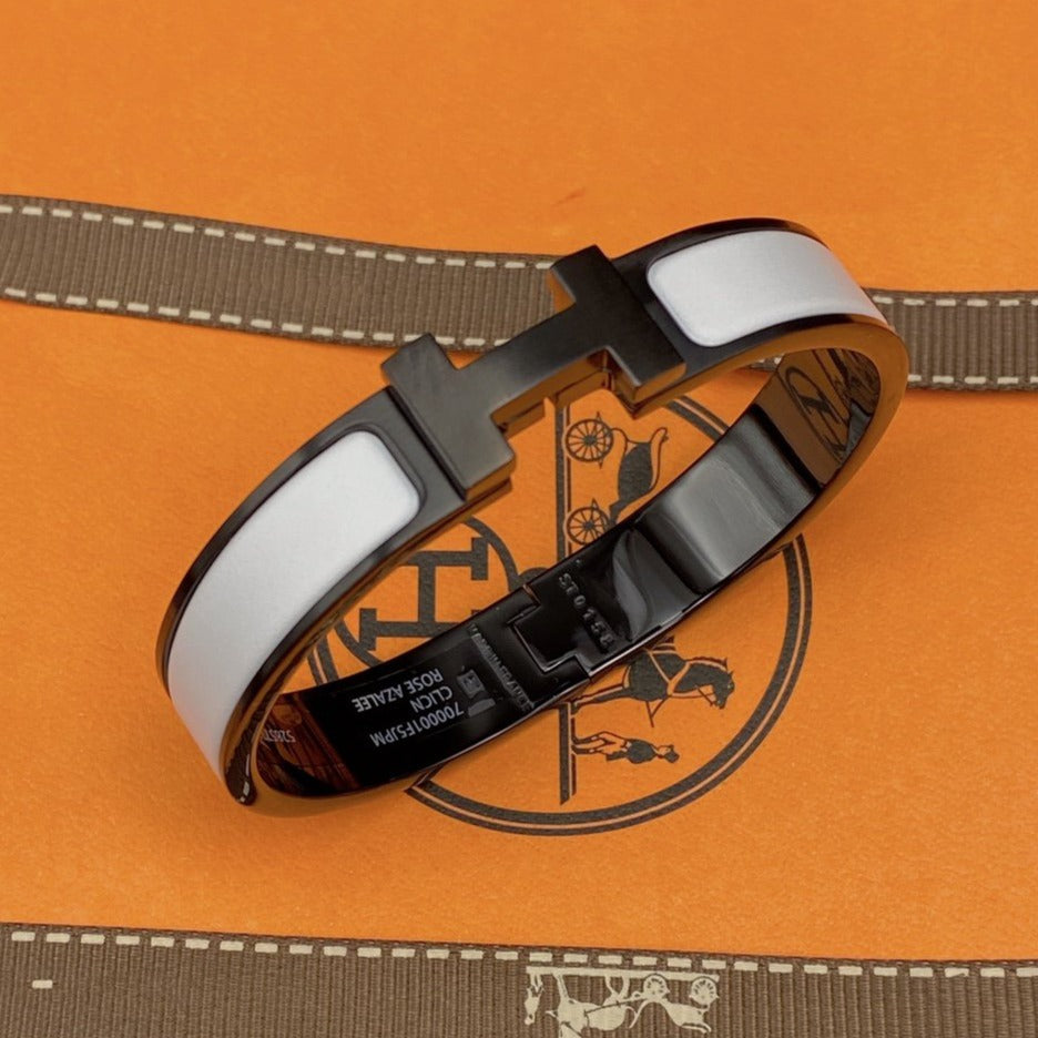 [Glow Jewelry]H BRACELET 12MM BLACK WHITE CERAMIC