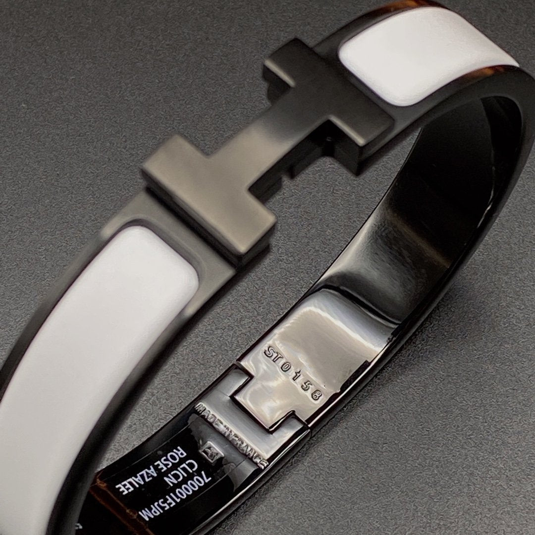 [Glow Jewelry]H BRACELET 12MM BLACK WHITE CERAMIC