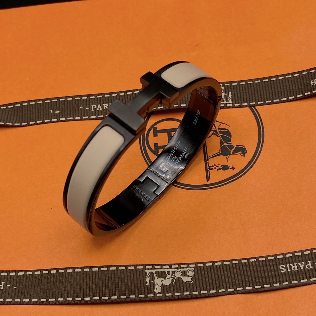 ¡®Glow Jewelry¡¯H BRACELET 12MM BLACK BEIGE CERAMIC