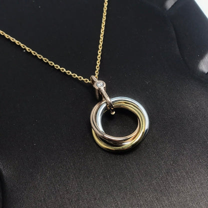 ¡®Glow Jewelry¡¯TRINITY SILVER GOLD PINK GOLD NECKLACE