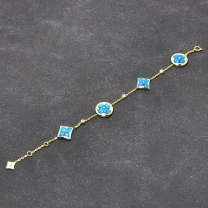 [Glow Jewelry]STAR AND SUN TURQUOISE 4 MOTIFS 3 DIAMONDS